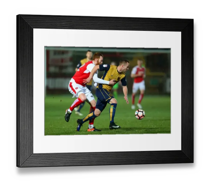 Framed Print : Gustav Engvall in Action: Fleetwood Town vs. Bristol City, FA Cup Third Round Replay