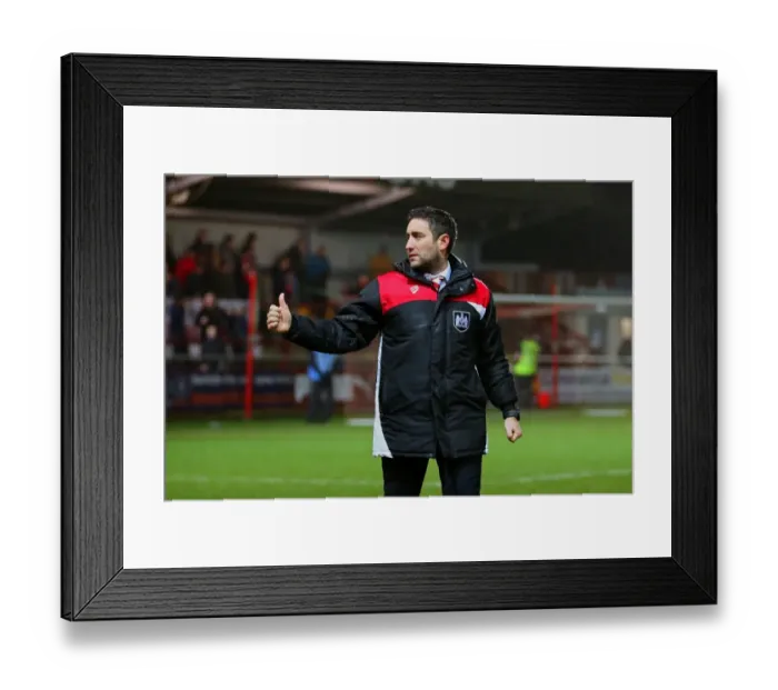 Framed Print : Johnson's Thumbs Up: Lee Celebrates FA Cup Victory with Fans (Fleetwood Town vs. Bristol City, 17 / 01 / 2017) Framed Print : Johnson's Thumbs Up: Lee Celebrates FA Cup Victory with Fans (Fleetwood Town vs. Bristol City, 17 / 01 / 2017)