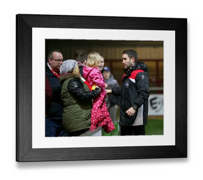 Framed Print : Bristol City's Lee Johnson Engages with Fans after FA Cup Replay Win over Fleetwood Town Framed Print : Bristol City's Lee Johnson Engages with Fans after FA Cup Replay Win over Fleetwood Town