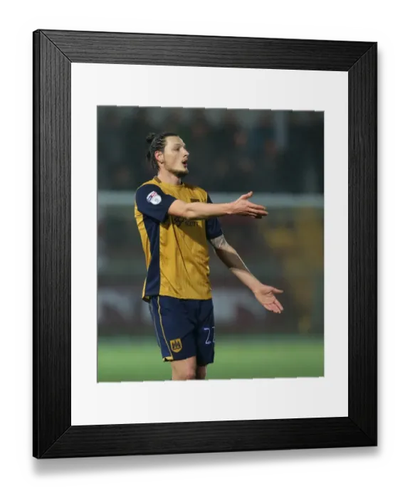 Framed Print : Milan Djuric of Bristol City in Action against Fleetwood Town, FA Cup Third Round Replay - January 17, 2017