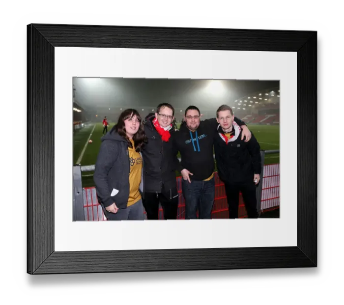 Framed Print : Bristol City Fans in Action at Fleetwood Town's Highbury Stadium during FA Cup Third Round Replay Framed Print : Bristol City Fans in Action at Fleetwood Town's Highbury Stadium during FA Cup Third Round Replay