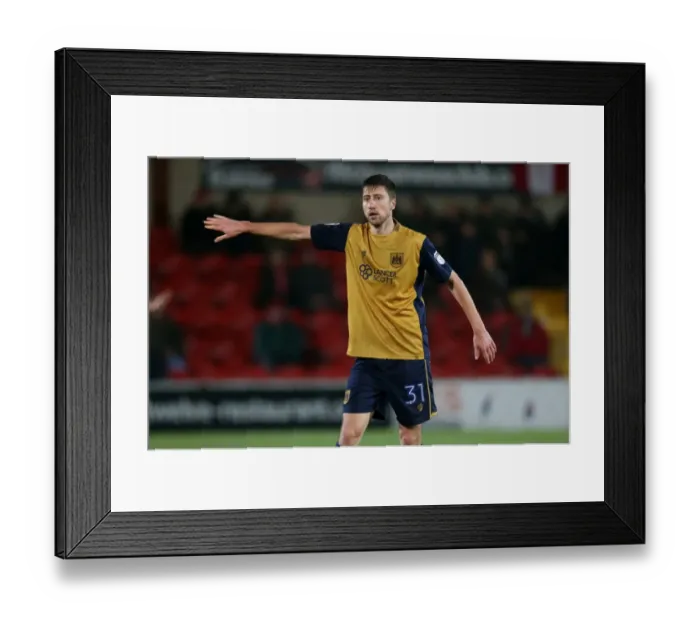 Framed Print : Jens Hegeler in Action: Bristol City vs Fleetwood Town, FA Cup Replay at Highbury Stadium