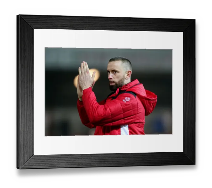 Framed Print : Bristol City's Aaron Wilbraham Applauding Fans after FA Cup Replay Win over Fleetwood Town (January 17, 2017) Framed Print : Bristol City's Aaron Wilbraham Applauding Fans after FA Cup Replay Win over Fleetwood Town (January 17, 2017)
