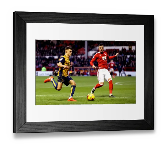 Framed Print : Jamie Paterson vs. Daniel Pinillos Clash in Nottingham Forest vs. Bristol City Championship Match, 2017 Framed Print : Jamie Paterson vs. Daniel Pinillos Clash in Nottingham Forest vs. Bristol City Championship Match, 2017