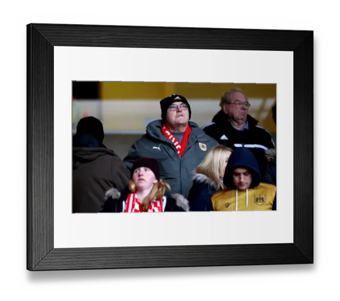 Framed Print : Bristol City Fans Rally at The City Ground during Sky Bet Championship Match against Nottingham Forest (January 2017)
