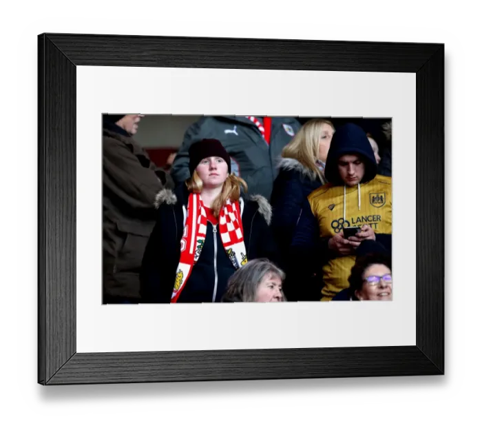 Framed Print : Bristol City Fans Rally at The City Ground during Sky Bet Championship Match against Nottingham Forest (January 2017) Framed Print : Bristol City Fans Rally at The City Ground during Sky Bet Championship Match against Nottingham Forest (January 2017)