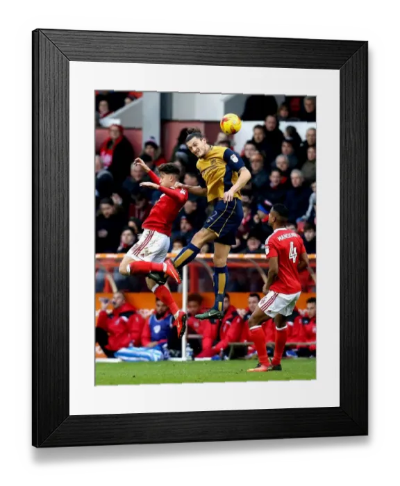 Framed Print : Milan Djuric Heads the Ball for Bristol City against Nottingham Forest, Sky Bet Championship, 2017 Framed Print : Milan Djuric Heads the Ball for Bristol City against Nottingham Forest, Sky Bet Championship, 2017