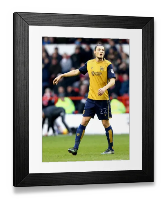 Framed Print : Milan Djuric of Bristol City in Action Against Nottingham Forest, Sky Bet Championship 2017