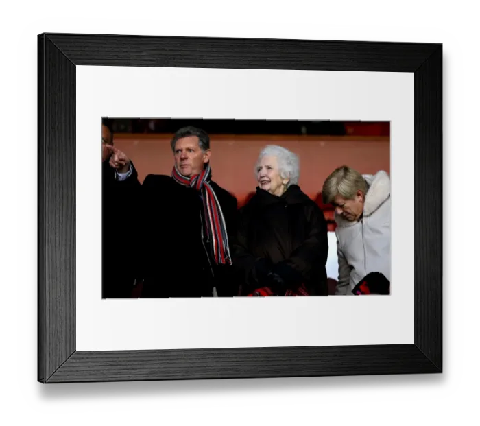 Framed Print : Bristol City's President Marina Dolman at The City Ground during Nottingham Forest vs. Bristol City, Sky Bet Championship (January 2017)
