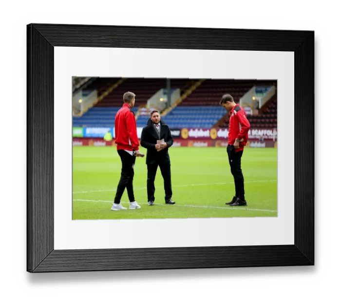 Framed Print : Bristol City's Lee Johnson Pre-Match Stroll at Turf Moor, Burnley (FA Cup 2017) Framed Print : Bristol City's Lee Johnson Pre-Match Stroll at Turf Moor, Burnley (FA Cup 2017)