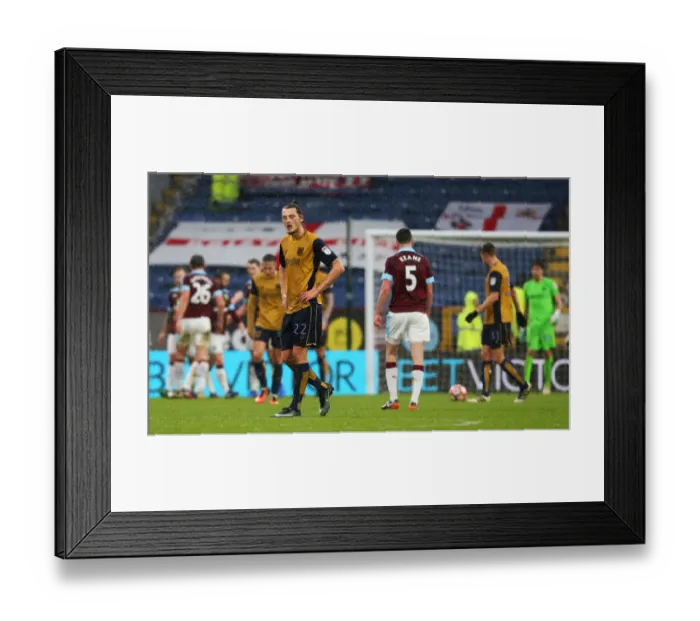 Framed Print : Burnley Celebrates Opening Goal Over Dejected Milan Djuric of Bristol City Framed Print : Burnley Celebrates Opening Goal Over Dejected Milan Djuric of Bristol City