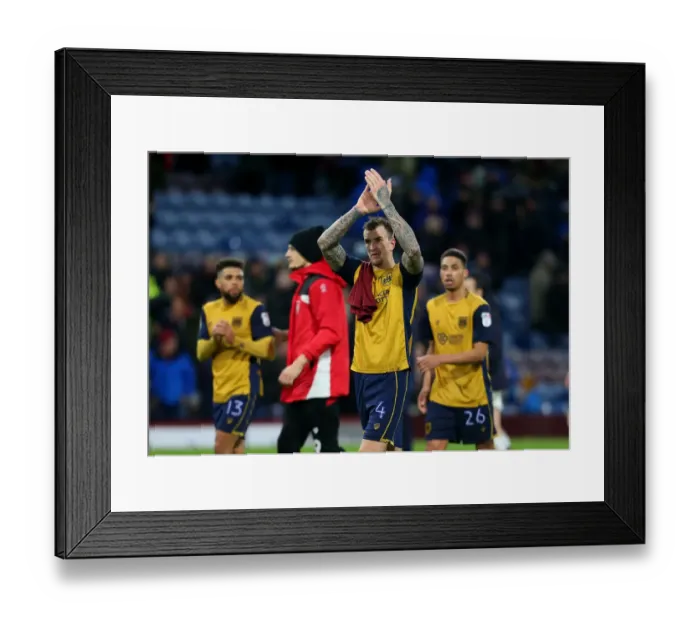 Framed Print : Aden Flint's Heartfelt Applause: Burnley vs. Bristol City, FA Cup 2017