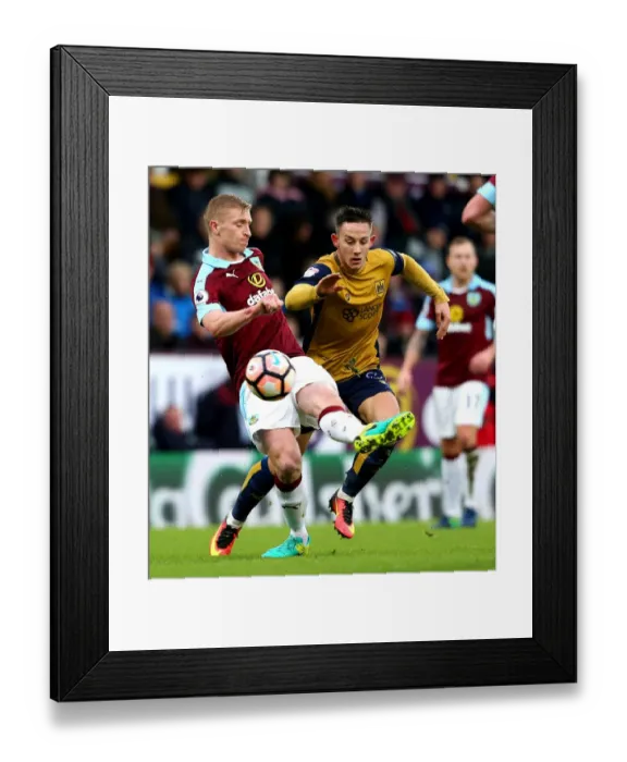 Framed Print : Josh Brownhill vs Ben Mee: Clash at Turf Moor in FA Cup Fourth Round, Burnley v Bristol City Framed Print : Josh Brownhill vs Ben Mee: Clash at Turf Moor in FA Cup Fourth Round, Burnley v Bristol City