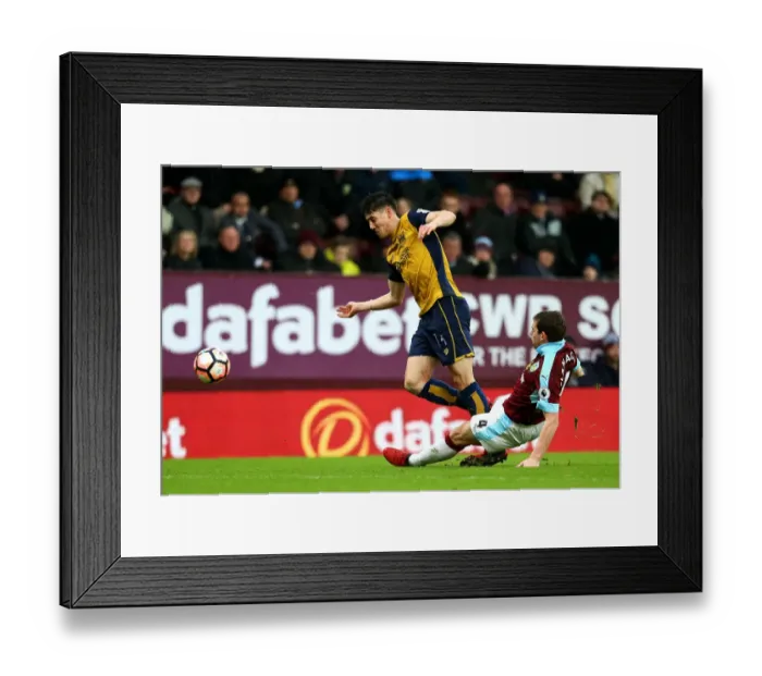 Framed Print : Burnley vs. Bristol City: Jon Flanagan Tackles Callum O'Dowda in FA Cup Clash