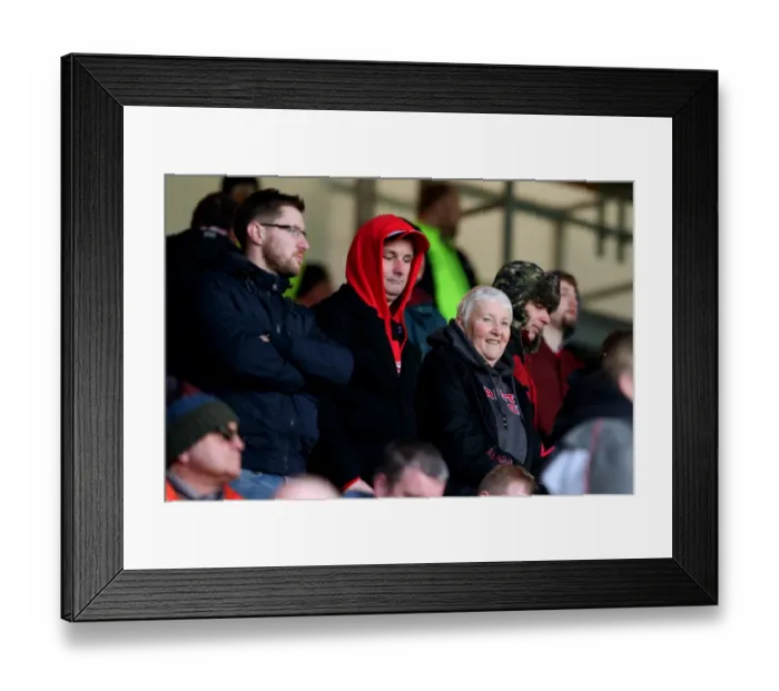 Framed Print : Passionate Bristol City Fans at Turf Moor during FA Cup Fourth Round Framed Print : Passionate Bristol City Fans at Turf Moor during FA Cup Fourth Round
