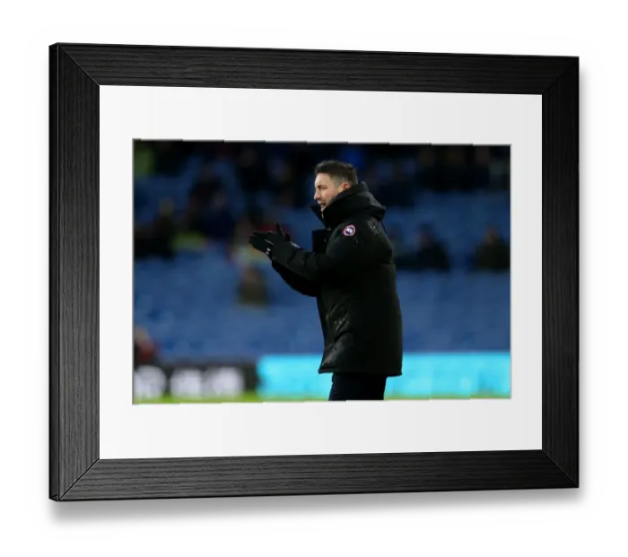 Framed Print : Lee Johnson Leads Bristol City at Turf Moor in FA Cup Clash against Burnley