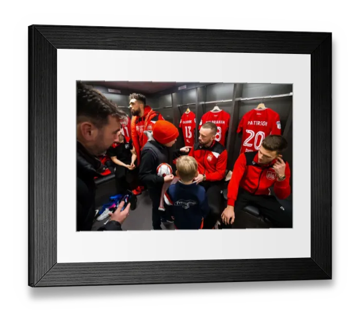 Framed Print : Bristol City Players and Mascots Unite in New Dressing Room Before Sky Bet Championship Match Against Sheffield Wednesday Framed Print : Bristol City Players and Mascots Unite in New Dressing Room Before Sky Bet Championship Match Against Sheffield Wednesday