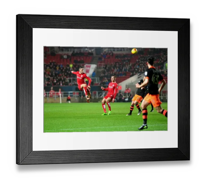 Framed Print : Bristol City's Josh Brownhill Goes for Glory Against Sheffield Wednesday, January 2017