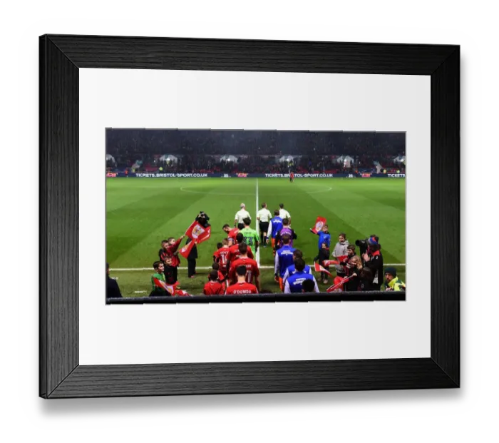 Framed Print : Championship Showdown: Bristol City vs Sheffield Wednesday - Players Take to the Pitch at Ashton Gate, January 2017