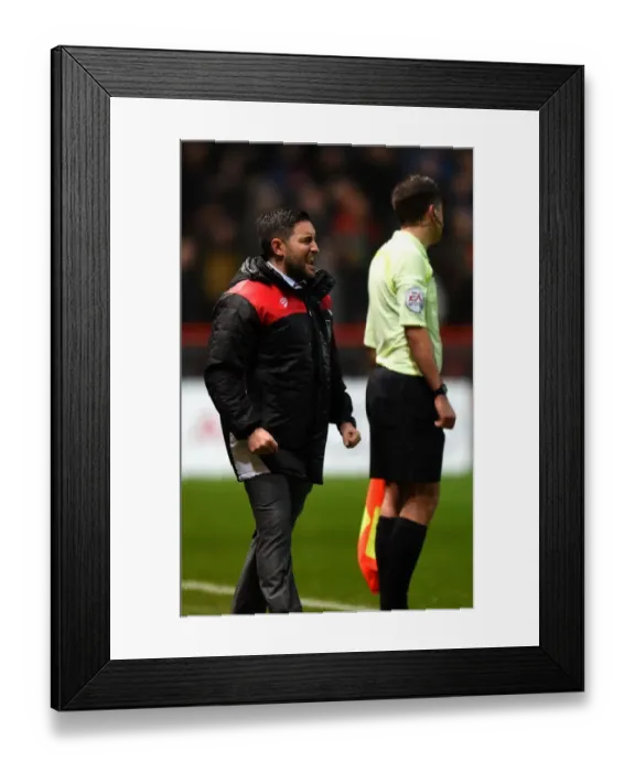 Framed Print : Johnson Urges Giefer: Key Moments from Bristol City vs Sheffield Wednesday (31 / 01 / 2017)