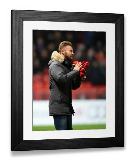 Framed Print : Bristol City's New Signing Matty Taylor Watches Debut at Ashton Gate Against Sheffield Wednesday Framed Print : Bristol City's New Signing Matty Taylor Watches Debut at Ashton Gate Against Sheffield Wednesday