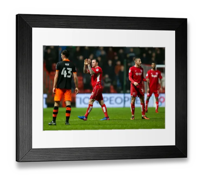 Framed Print : Bristol City's Lee Tomlin Appreciates Fans Before Early Exit vs. Sheffield Wednesday (31st January 2017) Framed Print : Bristol City's Lee Tomlin Appreciates Fans Before Early Exit vs. Sheffield Wednesday (31st January 2017)