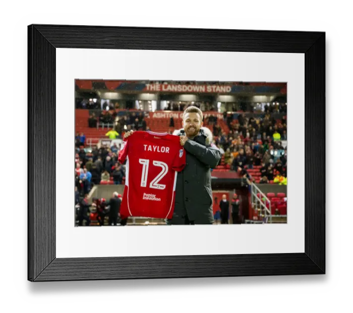 Framed Print : Bristol City Welcomes Matty Taylor at Ashton Gate Stadium - Sky Bet Championship New Signing Unveiled