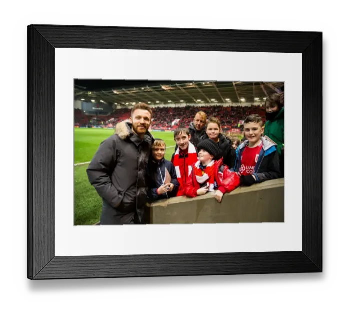 Framed Print : Bristol City Welcomes Matty Taylor: Half-Time Presentation at Ashton Gate Stadium (Bristol City v Sheffield Wednesday)