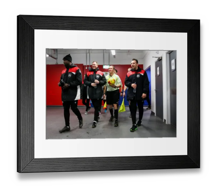 Framed Print : Coaches Gather on the Field: Bristol City vs. Sheffield Wednesday, Sky Bet Championship (Ashton Gate Stadium, 2017)