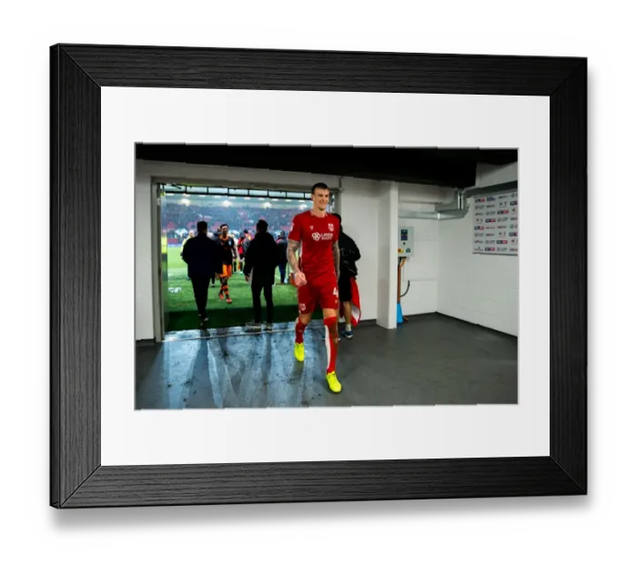 Framed Print : Bristol City's Aden Flint Reacts After 2-2 Draw with Sheffield Wednesday, Sky Bet Championship, Ashton Gate Stadium
