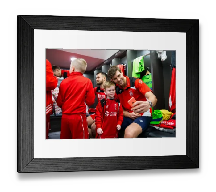 Framed Print : Mascots and Players Unite: Behind the Scenes at Ashton Gate Stadium - Bristol City vs Rotherham United, Sky Bet Championship Framed Print : Mascots and Players Unite: Behind the Scenes at Ashton Gate Stadium - Bristol City vs Rotherham United, Sky Bet Championship