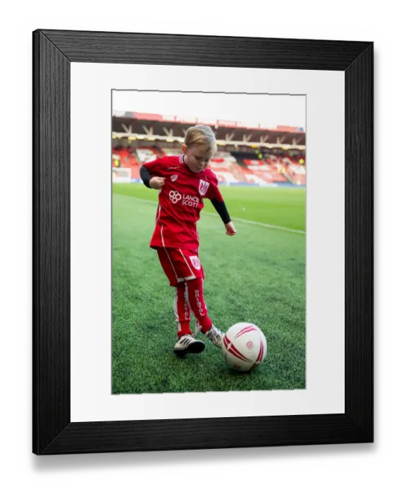 Framed Print : Bristol City vs Rotherham United: Mascot Showdown at Ashton Gate Stadium