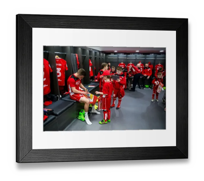 Framed Print : Mascots and Players Meet Up: Bristol City vs Rotherham United, Sky Bet Championship (Ashton Gate Stadium) Framed Print : Mascots and Players Meet Up: Bristol City vs Rotherham United, Sky Bet Championship (Ashton Gate Stadium)