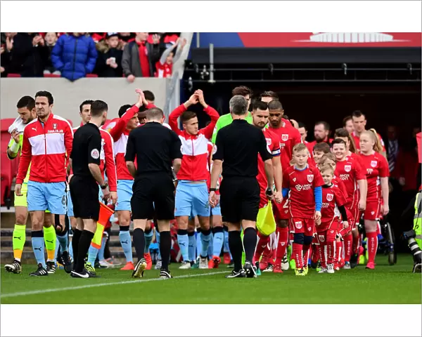 Bristol City Players Walk Out at Ashton Gate: Sky Bet Championship Clash Against Rotherham United (February 4, 2017)