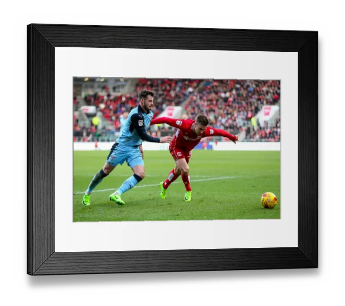 Framed Print : Bristol City vs Rotherham United: A Tense Moment Between Joe Bryan and Anthony Forde Framed Print : Bristol City vs Rotherham United: A Tense Moment Between Joe Bryan and Anthony Forde