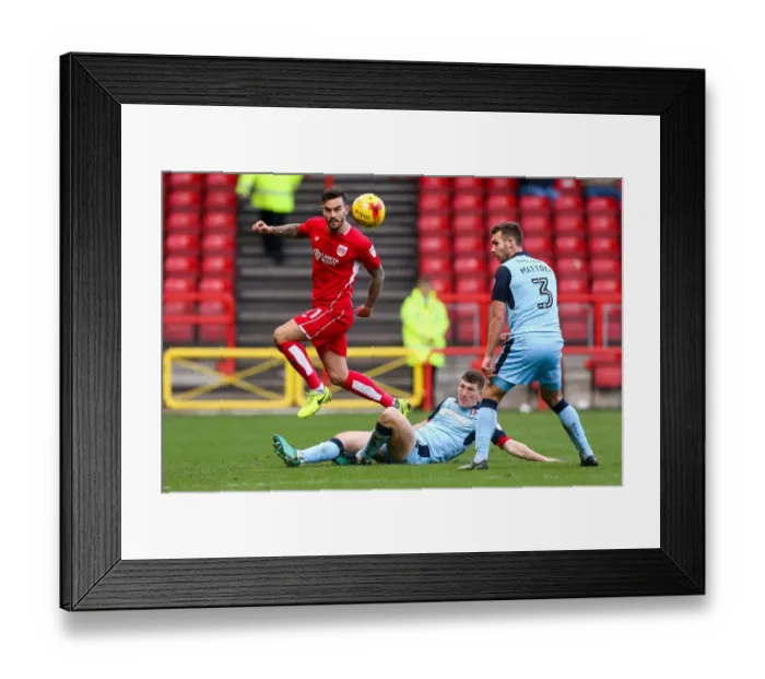 Framed Print : Marlon Pack vs. Richard Smallwood: Clash in Sky Bet Championship Match - Bristol City vs. Rotherham United