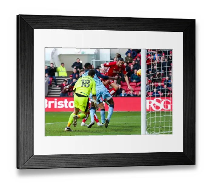 Framed Print : Milan Djuric Scores the Opener: Bristol City vs Rotherham United, 2017 Framed Print : Milan Djuric Scores the Opener: Bristol City vs Rotherham United, 2017