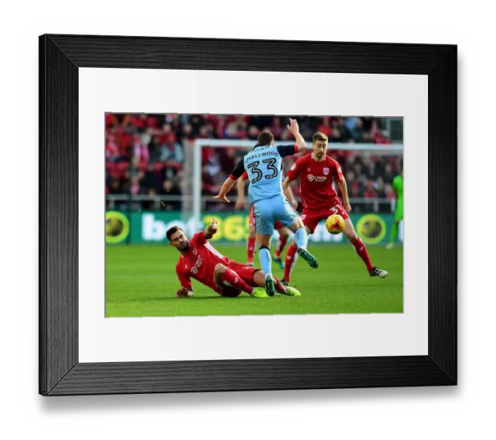 Framed Print : Marlon Pack Tackles Richard Smallwood in Intense Bristol City vs Rotherham United Championship Clash Framed Print : Marlon Pack Tackles Richard Smallwood in Intense Bristol City vs Rotherham United Championship Clash