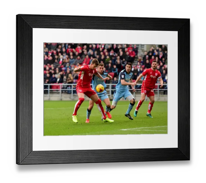 Framed Print : Aden Flint's Thwarted Goal Attempt: Bristol City vs Rotherham United, 2017 Framed Print : Aden Flint's Thwarted Goal Attempt: Bristol City vs Rotherham United, 2017