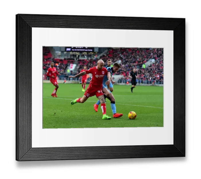 Framed Print : Bristol City's David Cotterill Charges Forward Against Rotherham United in Sky Bet Championship Framed Print : Bristol City's David Cotterill Charges Forward Against Rotherham United in Sky Bet Championship