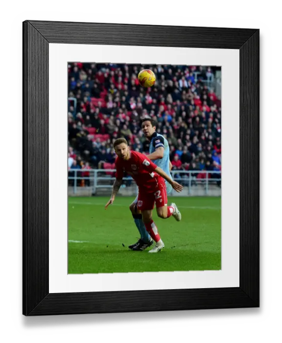 Framed Print : Battling for Supremacy: Matty Taylor vs. Richard Wood in Bristol City vs. Rotherham United Clash Framed Print : Battling for Supremacy: Matty Taylor vs. Richard Wood in Bristol City vs. Rotherham United Clash