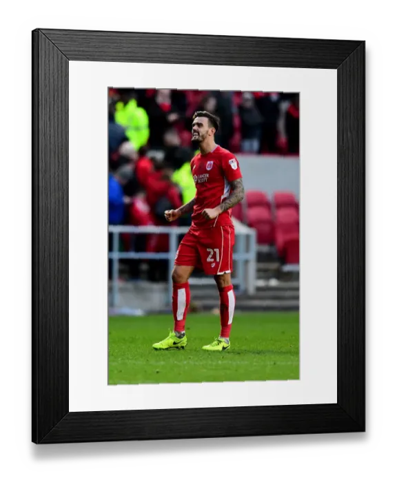 Framed Print : Marlon Pack's Euphoria: Bristol City Claims Victory Over Rotherham United Framed Print : Marlon Pack's Euphoria: Bristol City Claims Victory Over Rotherham United
