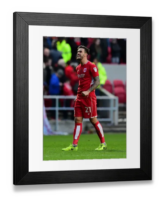 Framed Print : Marlon Pack's Euphoric Moment: Bristol City Secures Victory Over Rotherham United Framed Print : Marlon Pack's Euphoric Moment: Bristol City Secures Victory Over Rotherham United