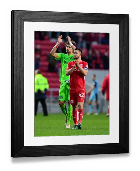 Framed Print : Bailey Wright Appreciates Fans Support: Bristol City vs Rotherham United, 04-02-2017