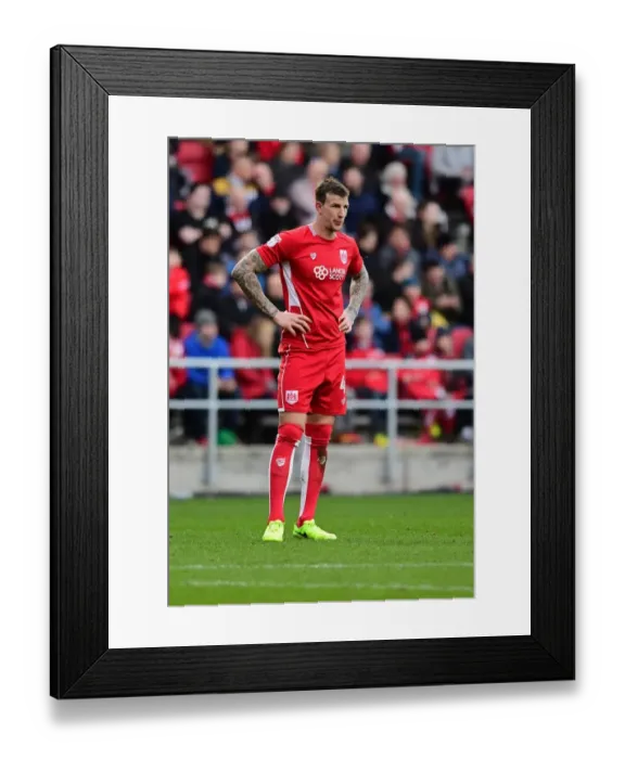 Framed Print : Aden Flint in Action: Bristol City vs Rotherham United, Sky Bet Championship, 2017