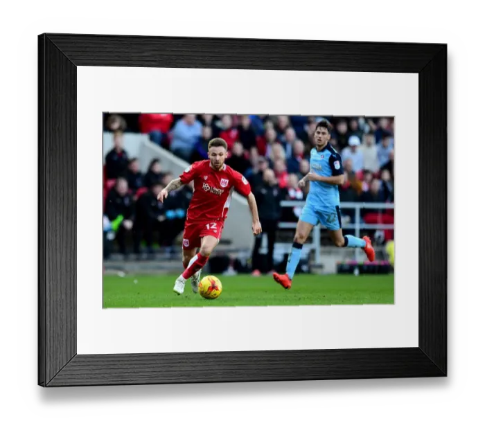 Framed Print : Matty Taylor's Game-Winning Goal: Bristol City's Triumph Over Rotherham United at Ashton Gate, 2017