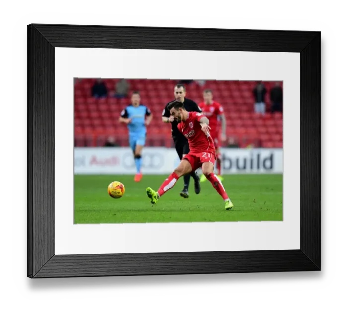 Framed Print : Marlon Pack in Action: Bristol City vs Rotherham United, Sky Bet Championship, 2017 Framed Print : Marlon Pack in Action: Bristol City vs Rotherham United, Sky Bet Championship, 2017
