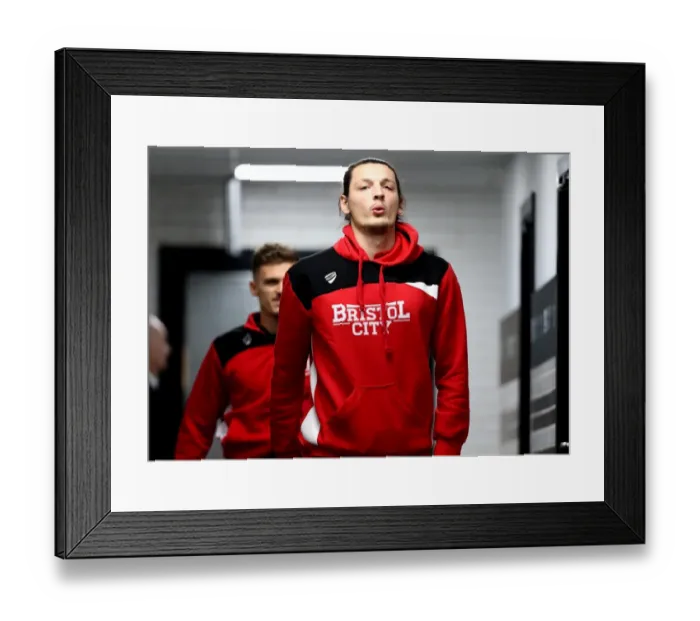 Framed Print : Milan Djuric's Arrival at iPro Stadium: Derby County vs. Bristol City, 11 / 02 / 2017