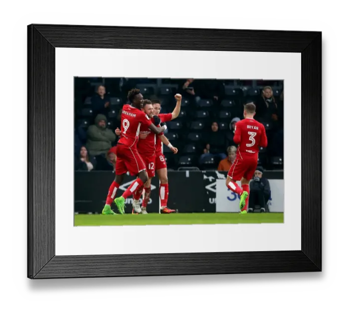 Framed Print : Matty Taylor's Inaugural Goal: Derby County vs. Bristol City, 2017 Framed Print : Matty Taylor's Inaugural Goal: Derby County vs. Bristol City, 2017