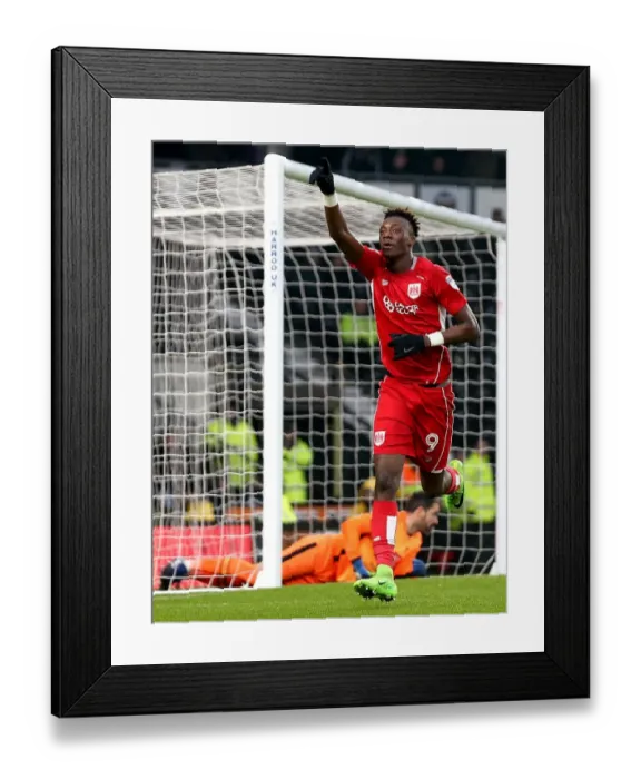 Framed Print : Tammy Abraham's Thrilling Goal Celebration: Derby County vs. Bristol City, 2017 Framed Print : Tammy Abraham's Thrilling Goal Celebration: Derby County vs. Bristol City, 2017